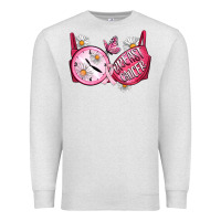 Oatmeal Heather Hour Breast Cancer Bra Premium Sweatshirt - Artiststas