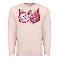 Pale Pink Hour Breast Cancer Bra Premium Sweatshirt - Artiststas