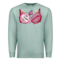 Seafoam Hour Breast Cancer Bra Premium Sweatshirt - Artiststas