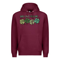 Burgundy god says i am patrick's day Premium Hoodie - MaliasSmallBusiness