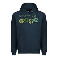 Navy god says i am patrick's day Premium Hoodie - MaliasSmallBusiness