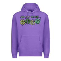 Purple god says i am patrick's day Premium Hoodie - MaliasSmallBusiness