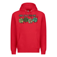 Red god says i am patrick's day Premium Hoodie - MaliasSmallBusiness