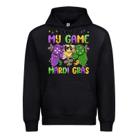 Black i paused my game for mardi gras Urban Hoodie - MaliasSmallBusiness