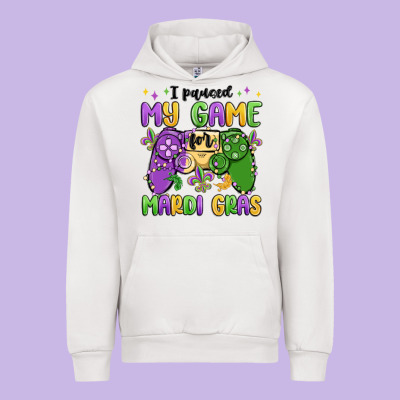 I Paused My Game For Mardi Gras Urban Hoodie Designed By Maliassmallbusiness