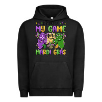 Pigment Black i paused my game for mardi gras Urban Hoodie - MaliasSmallBusiness
