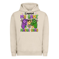 Pigment French Oak i paused my game for mardi gras Urban Hoodie - MaliasSmallBusiness