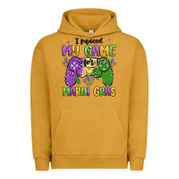 Pigment Peanut Butter i paused my game for mardi gras Urban Hoodie - MaliasSmallBusiness