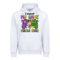 White i paused my game for mardi gras Urban Hoodie - MaliasSmallBusiness