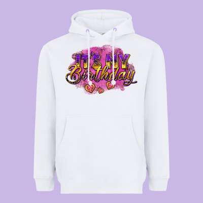 It's My Birthday Heavyweight Hoodie Designed By Adodesignshop