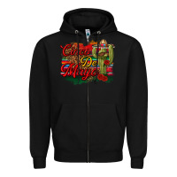 Black Cinco de Mayo Cactus Zipper Hoodie - texasbilliewilder