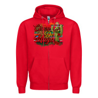 Red Cinco de Mayo Cactus Zipper Hoodie - texasbilliewilder