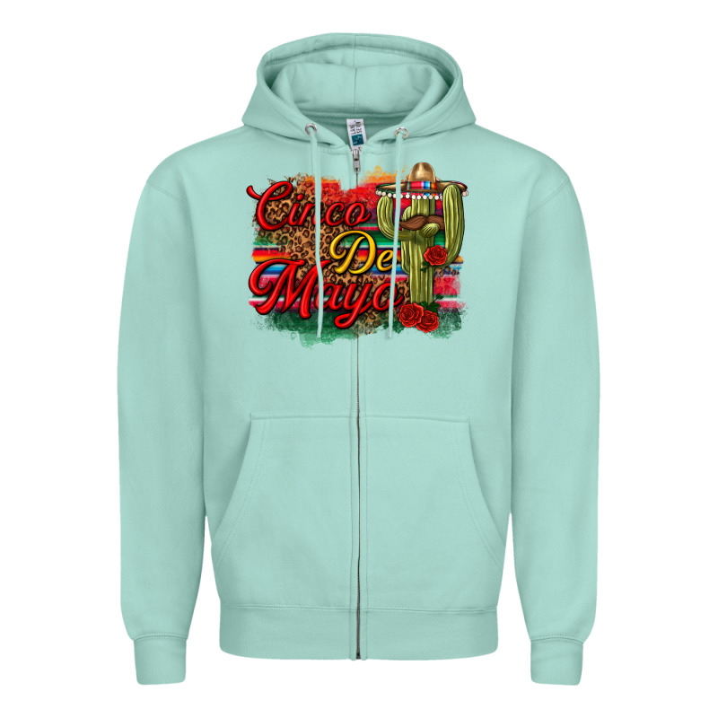 Cinco De Mayo Cactus Zipper Hoodie by texasbilliewilder | Teevron