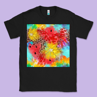 Fruits Leopard Seamless Pattern Classic Tee Designed By Zillion Design Studio