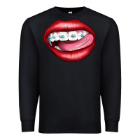 Black Lips Dental Braces Premium Sweatshirt - Artiststas
