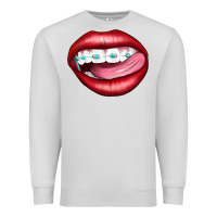 Dove Grey Lips Dental Braces Premium Sweatshirt - Artiststas