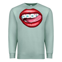 Seafoam Lips Dental Braces Premium Sweatshirt - Artiststas