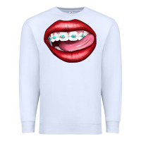 White Lips Dental Braces Premium Sweatshirt - Artiststas
