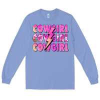 Colony Blue cowgirl cowgirl lightning bolt Long Sleeve Tee - Zillion Design Studio