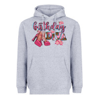 Heather Grey birthday diva Heavyweight Hoodie - AdoDesignShop