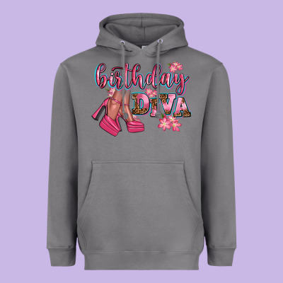Birthday Diva Heavyweight Hoodie Designed By Adodesignshop