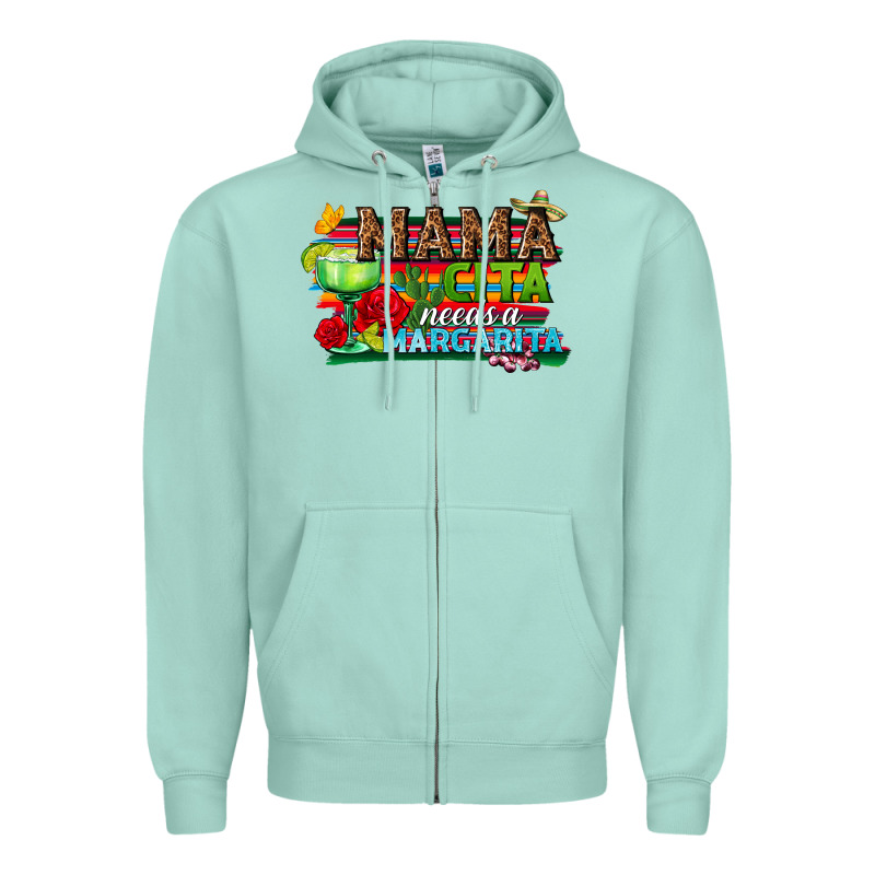 Mama Cita Needs A Margarita Zipper Hoodie by texasbilliewilder | Teevron