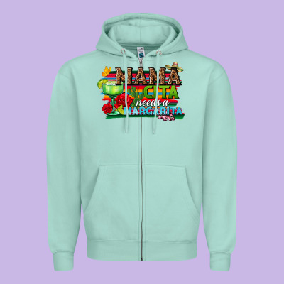 Mama Cita Needs A Margarita Zipper Hoodie Designed By Texasbilliewilder