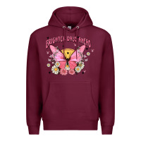 Burgundy brighter days ahead Premium Hoodie - MaliasSmallBusiness