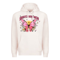 Pale Pink brighter days ahead Premium Hoodie - MaliasSmallBusiness