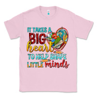 Bubblegum Pink big heart to help shape little minds tbw Classic Tee - texasbilliewilder