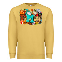 Antique Gold emt with fall Premium Sweatshirt - AdoDesignShop