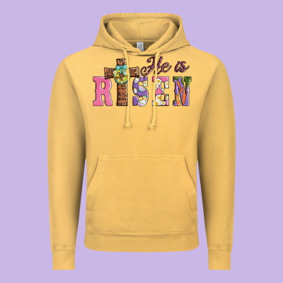 Easter He ıs Risen Vintage Hoodie Designed By Adodesignshop