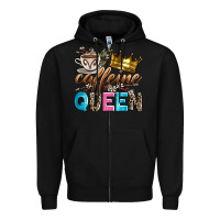 Black caffeine queen Zipper Hoodie - Zillion Design Studio