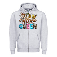 Heather Grey caffeine queen Zipper Hoodie - Zillion Design Studio