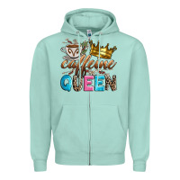 Seafoam caffeine queen Zipper Hoodie - Zillion Design Studio