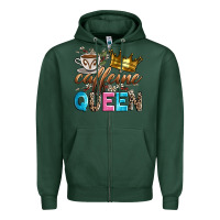 Sports Green caffeine queen Zipper Hoodie - Zillion Design Studio