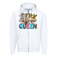 White caffeine queen Zipper Hoodie - Zillion Design Studio