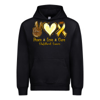 Peace Love Cure Bone Cancer Urban Hoodie | Teevron