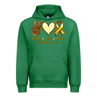 Emerald Peace love cure Bone Cancer Urban Hoodie - NancyCooperArtShop