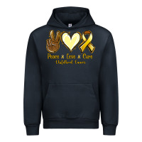 Navy Peace love cure Bone Cancer Urban Hoodie - NancyCooperArtShop