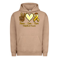 Pigment Burro Peace love cure Bone Cancer Urban Hoodie - NancyCooperArtShop