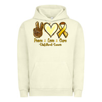 Pigment Pistachio Peace love cure Bone Cancer Urban Hoodie - NancyCooperArtShop