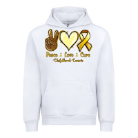 White Peace love cure Bone Cancer Urban Hoodie - NancyCooperArtShop