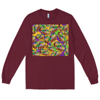 Burgundy Mardi gras king cake Long Sleeve Tee - RanaPortraitStore
