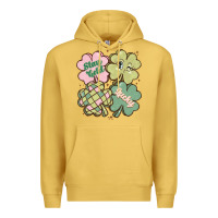 Antique Gold st patricks day clover Premium Hoodie - MaliasSmallBusiness