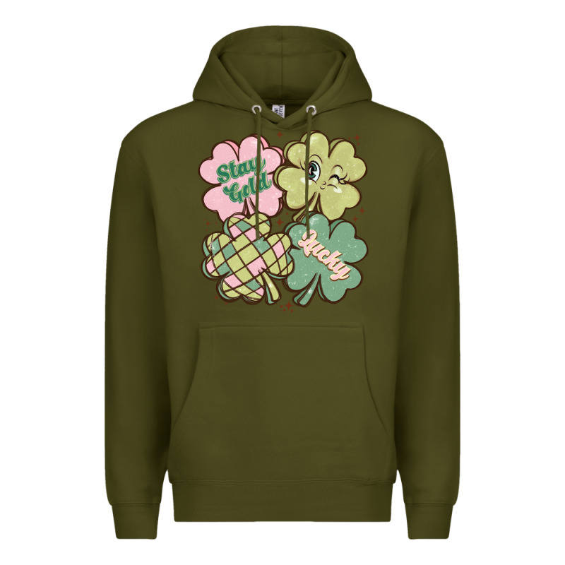 St Patricks Day Clover Premium Hoodie by MaliasSmallBusiness | Teevron