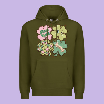 St Patricks Day Clover Premium Hoodie Designed By Maliassmallbusiness