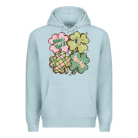 Blue Mist st patricks day clover Premium Hoodie - MaliasSmallBusiness