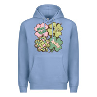 Colony Blue st patricks day clover Premium Hoodie - MaliasSmallBusiness