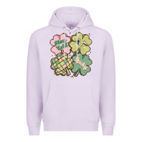 Lilac st patricks day clover Premium Hoodie - MaliasSmallBusiness